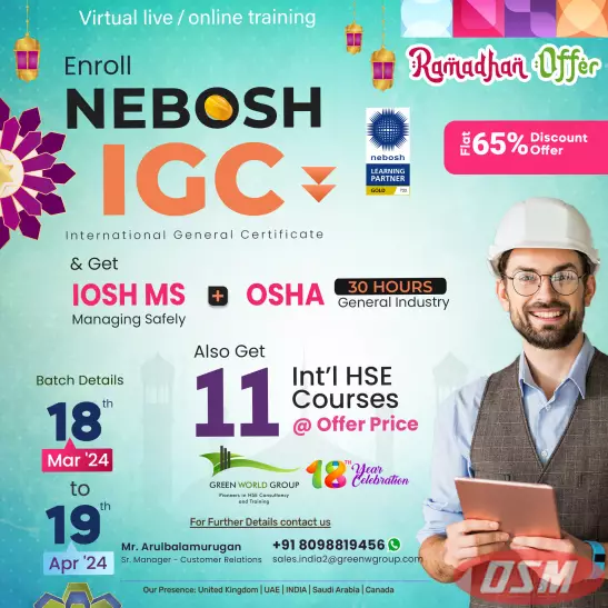 Nebosh IGC Course Training Certification In Chennai