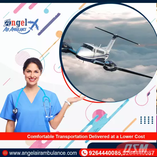 Take Angel Air Ambulance In Varanasi With Trouble-Free ICU Setup