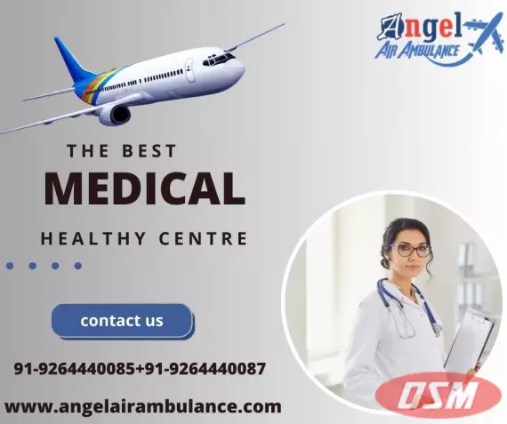 Low-Fare Angel Air Ambulance In Gorakhpur With Medical Personal