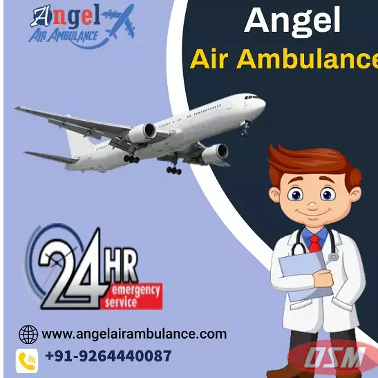 Book Angel Air Ambulance Service In Ranchi With Cardiac Monitor