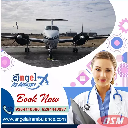 Hire Angel Air Ambulance Service In Kolkata With Ventilator Setup