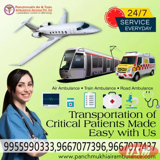 Use Panchmukhi Air Ambulance Services In Patna With Specialized Medic