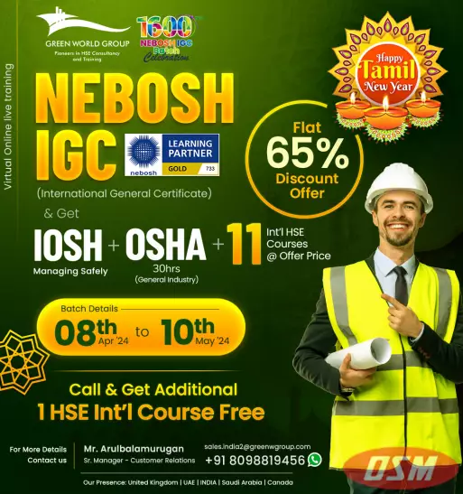 Nebosh IGC Offer Online Course Chennai