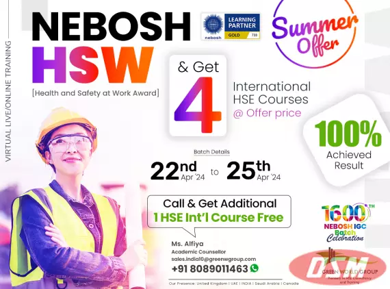 NEBOSH Health And Safety At Work (HSW) Course.