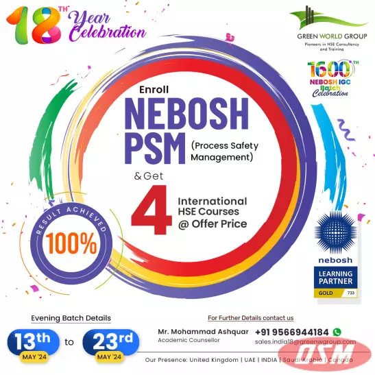 Secure Your Career With Nebosh PSM In Patna!