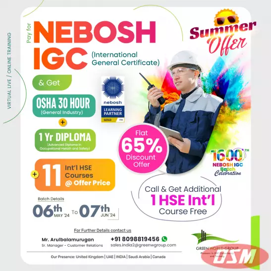 Join Our NEBOSH IGC Course At Green World Group!