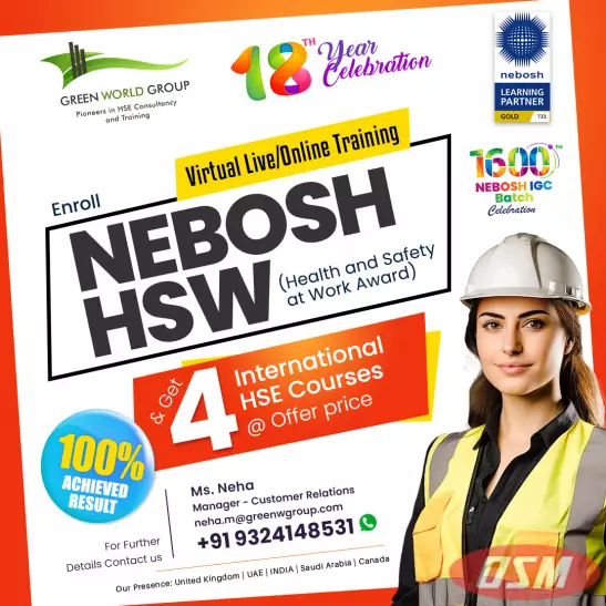 NEBOSH HSW Course In Mumbai Get 4 Course At Offer