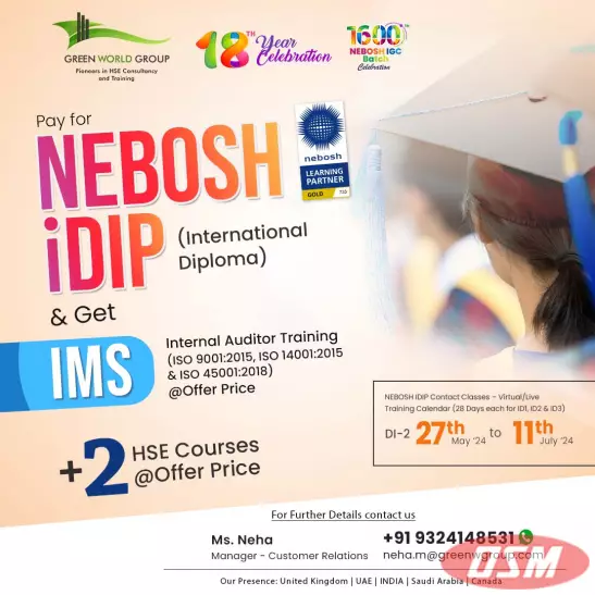 Nebosh IDIP In Mumbai Get IMS And 2 HSE Course In OFFER