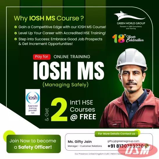 Advance Safety Skills With IOSH Managing Safely In Punjab.