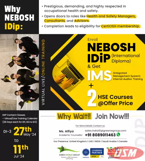 Nebosh IDIP For Your Career Excellence Enroll Now!