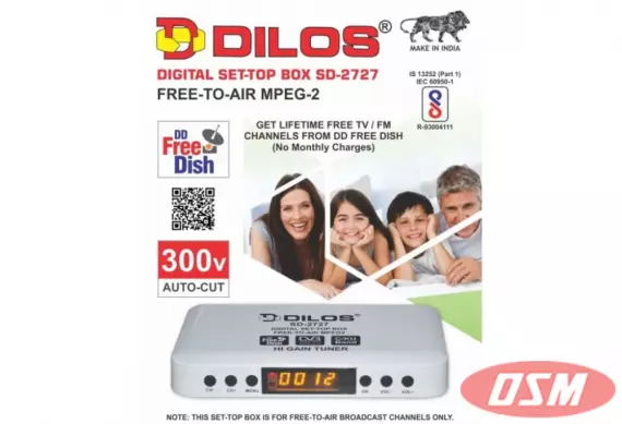 Dilos MPEG-2 SD-2727 DVB-S Digital FTA Set-Top Box