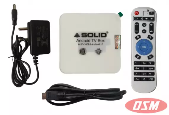 Solid AHD-1008 4/32 GB Android 10 Smart Tv Box With FREE OTT SUBSCRI.