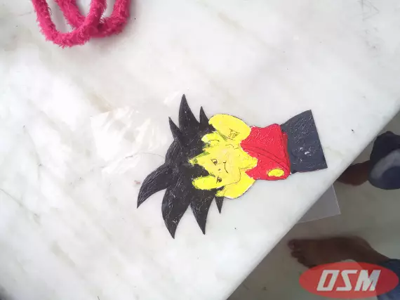 This Is A Custom GLASS PAINTING OF Goku